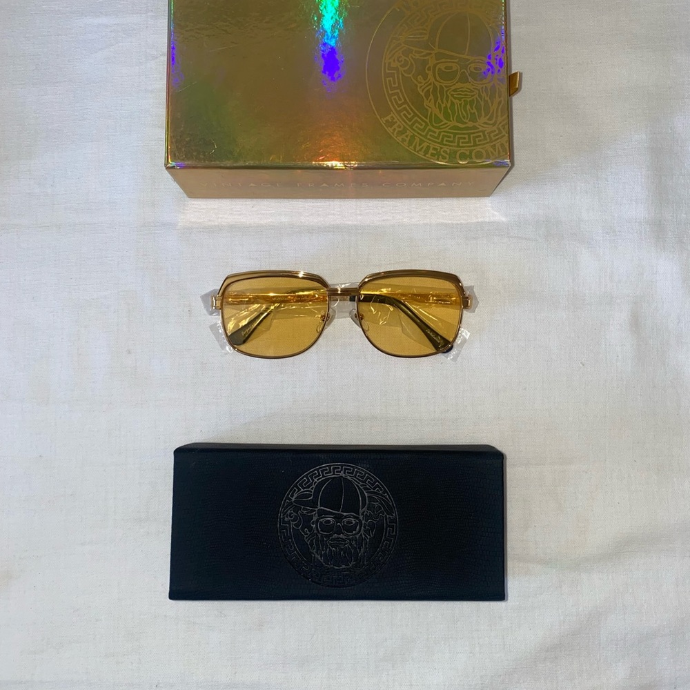 Vintage frames, gold sunglasses